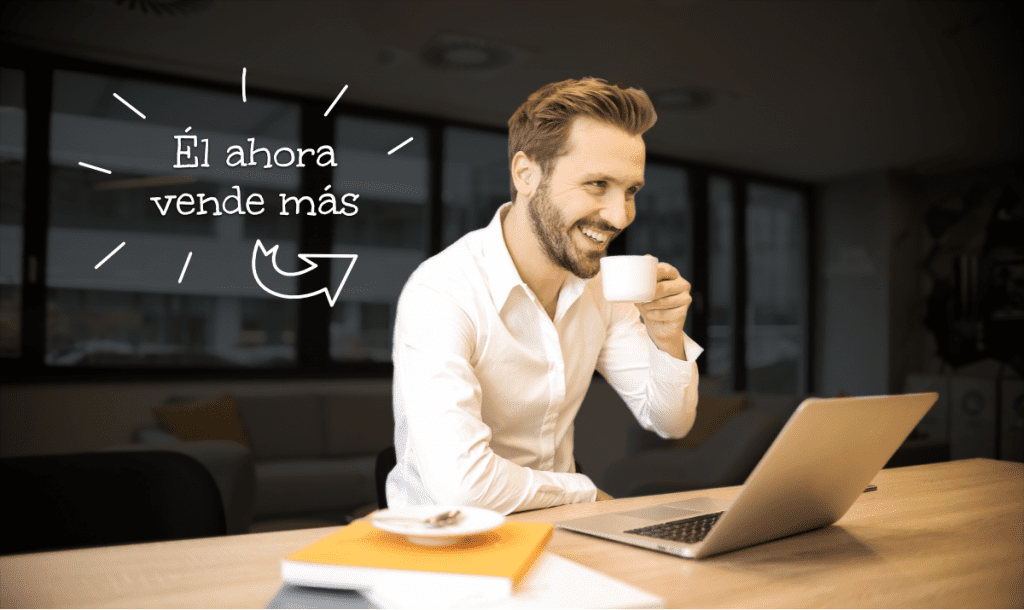 Hombre con su Sitio web