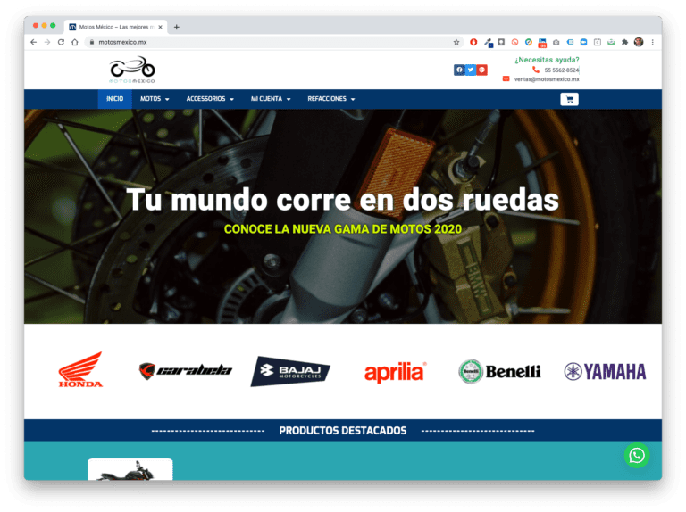 Proyecto sitio web motosmexico.mx